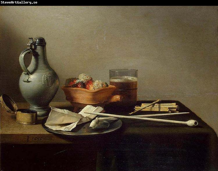 Pieter Claesz Tobacco Pipes and a Brazier